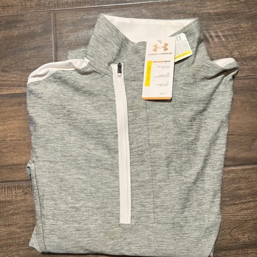 Under Armour Heather Gray Women's Jacket with White Trim